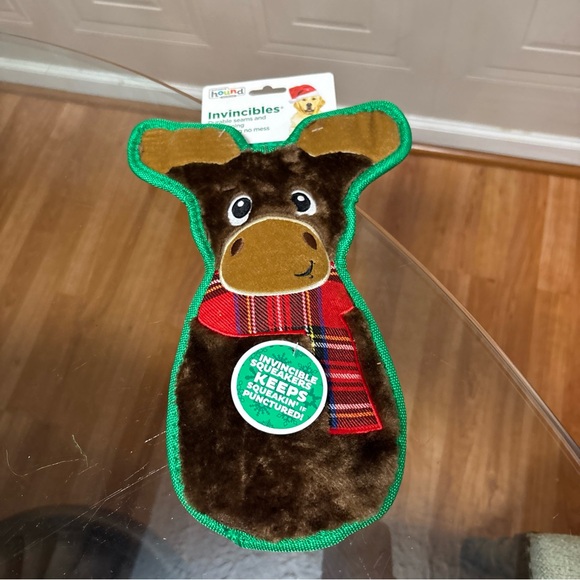 Outward Hound Holiday INVINCIBLE MOOSE Dog Toy - Picture 5 of 6